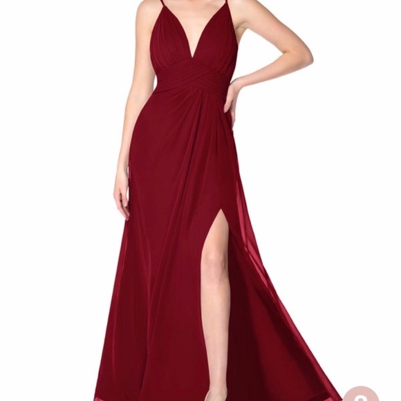 Azazie Dresses & Skirts - Azazie Maren Allure bridesmaid gown burgundy